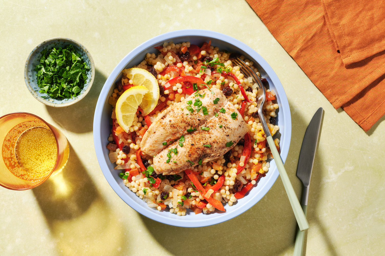 Tilapia met citroen-peterselieboter