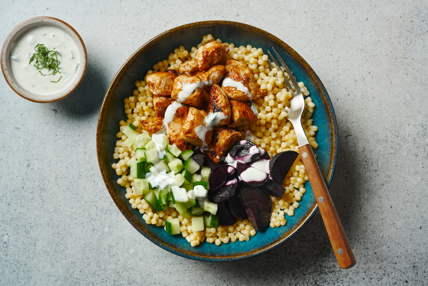 Bowl au poulet Label Rouge & couscous perlé