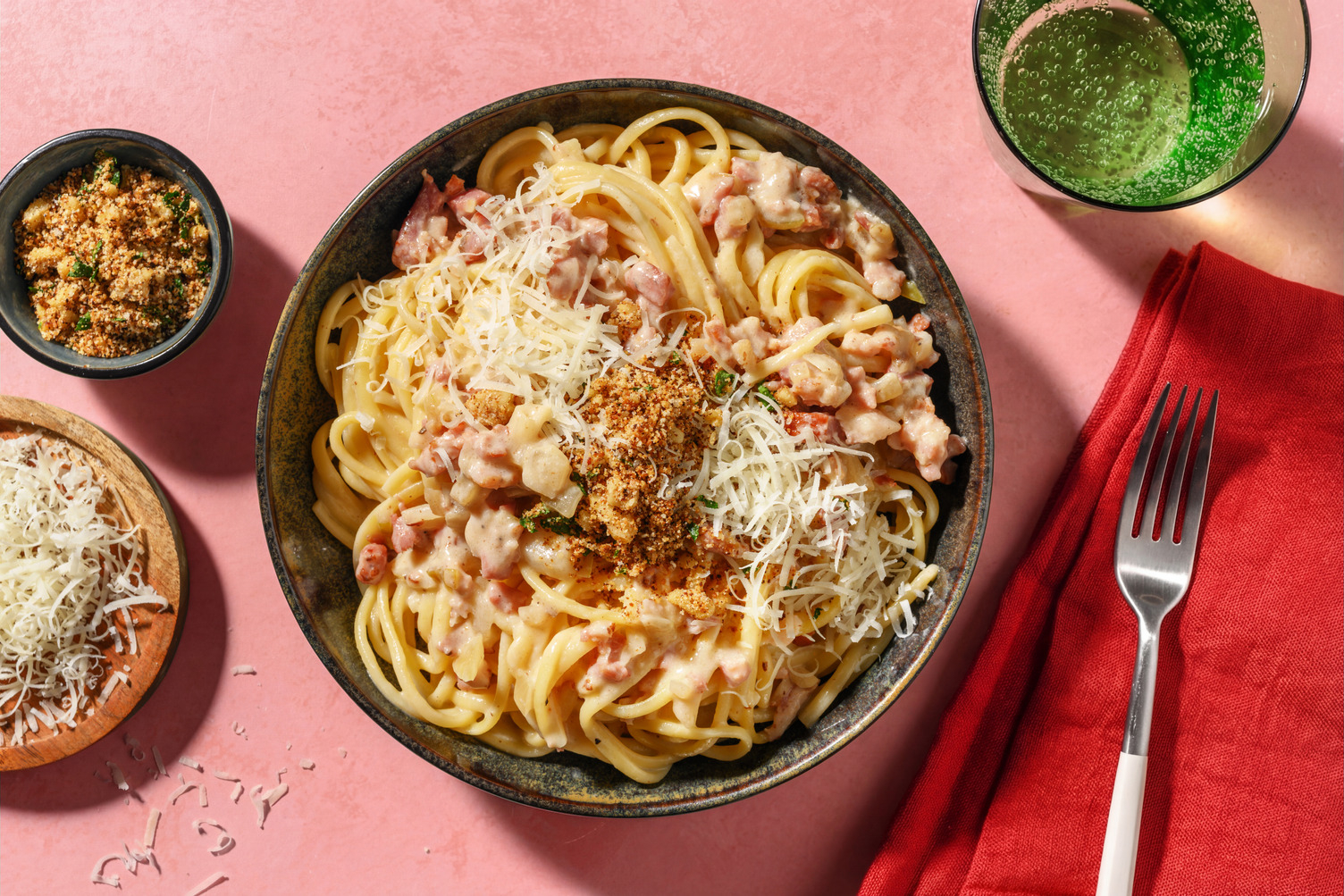 Les fameuses pâtes carbo à la française