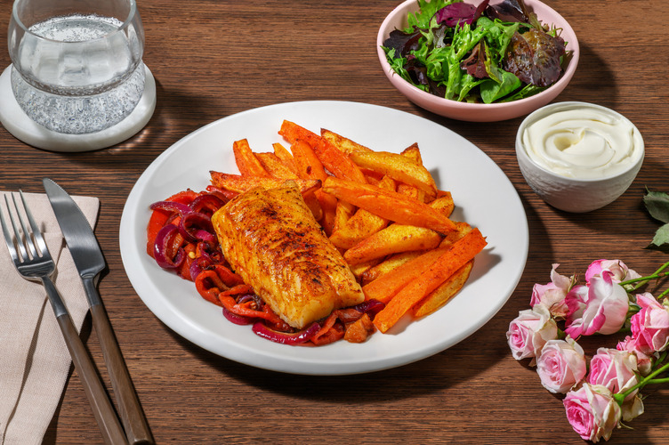 Lieu au paprika & inséparable duo de frites