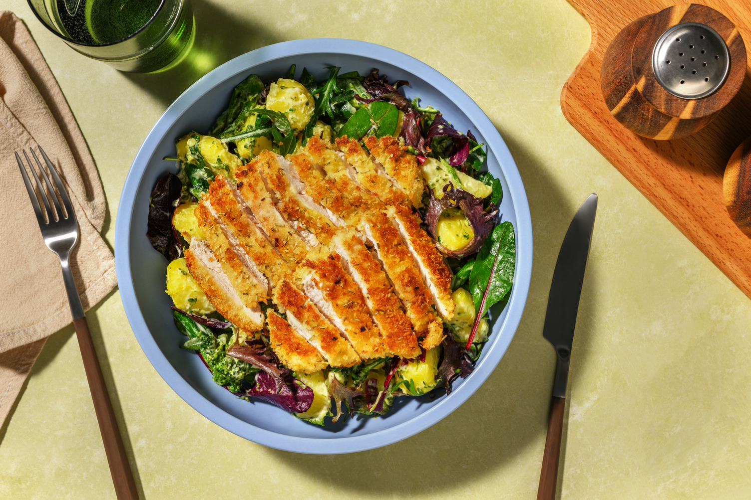 Poulet pané au romarin