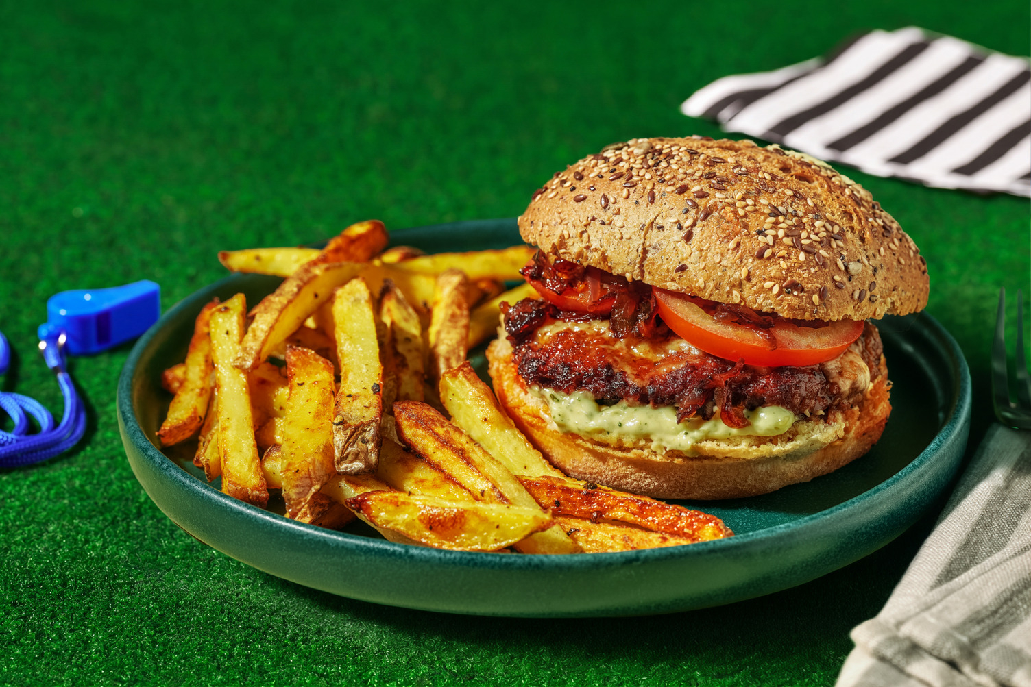 Burger aux couleurs de l'Italie