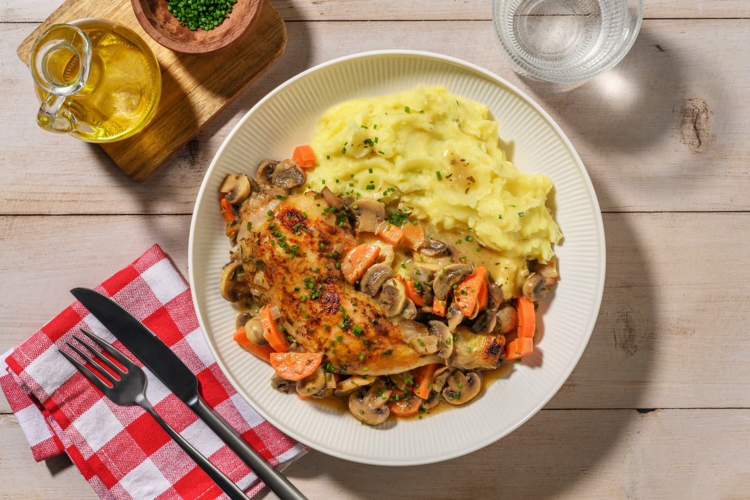 Poulet Label Rouge franchard aux champignons