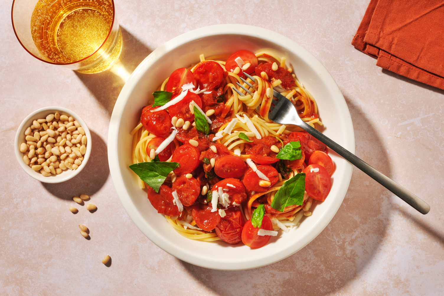 Spaghetti complets al pomodoro & basilico