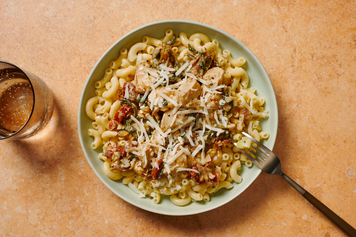 Fusilli complets crémeux, poulet & épinards