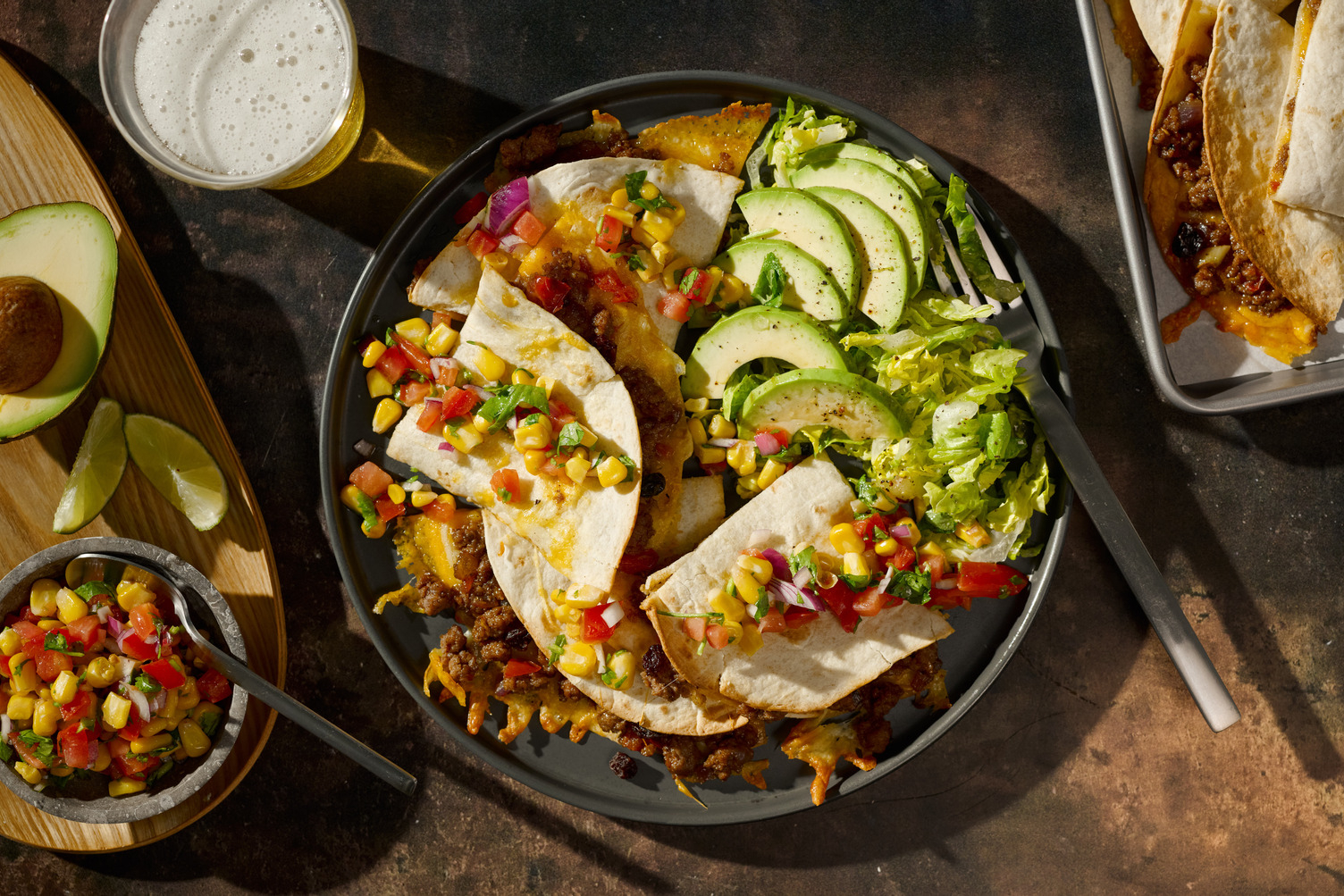 Bobotie-Quesadillas mit Bio-Hackfleisch
