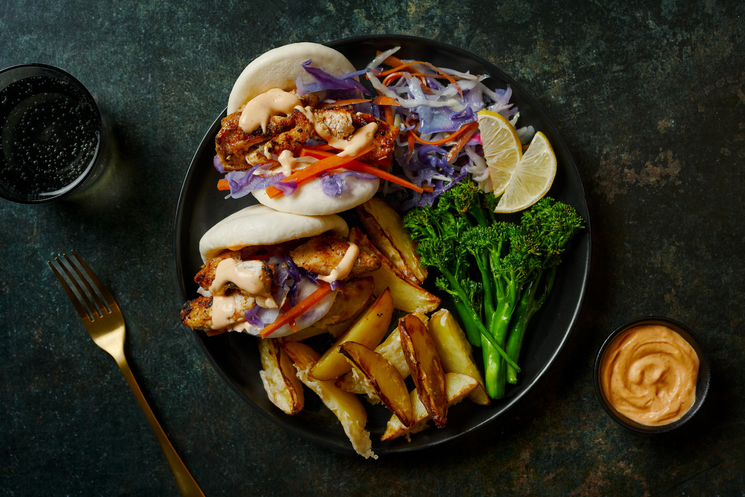 Hot Honey Chicken Bao Buns