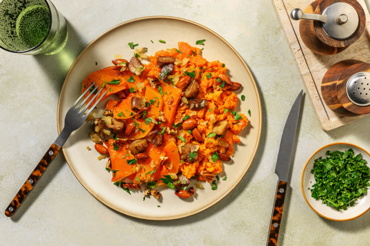 Purée de carotte & poêlée aux marrons