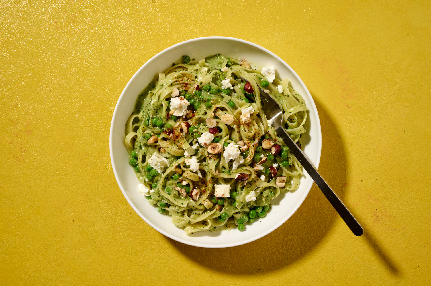 Tagliatelle fraîches & crème de petits pois