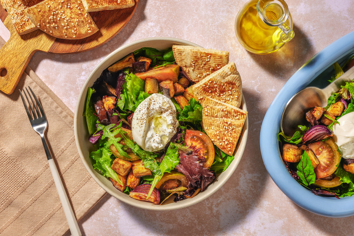 La Solaire : aubergine, burrata & harissa