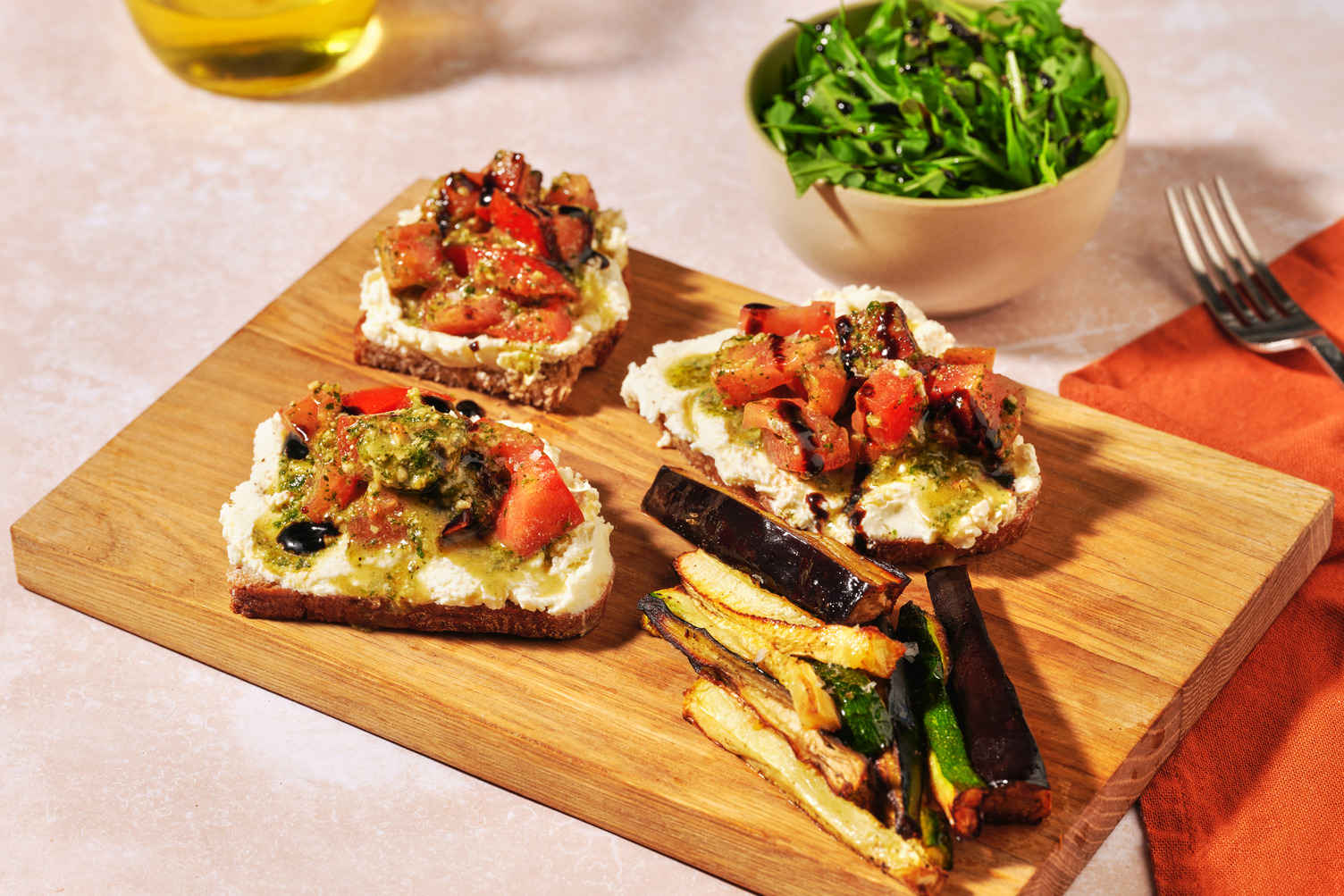 Bruschetta & frites de légumes d'été