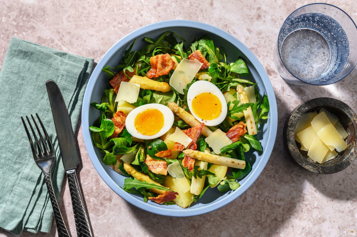 La Printanière : asperges blanches & lard