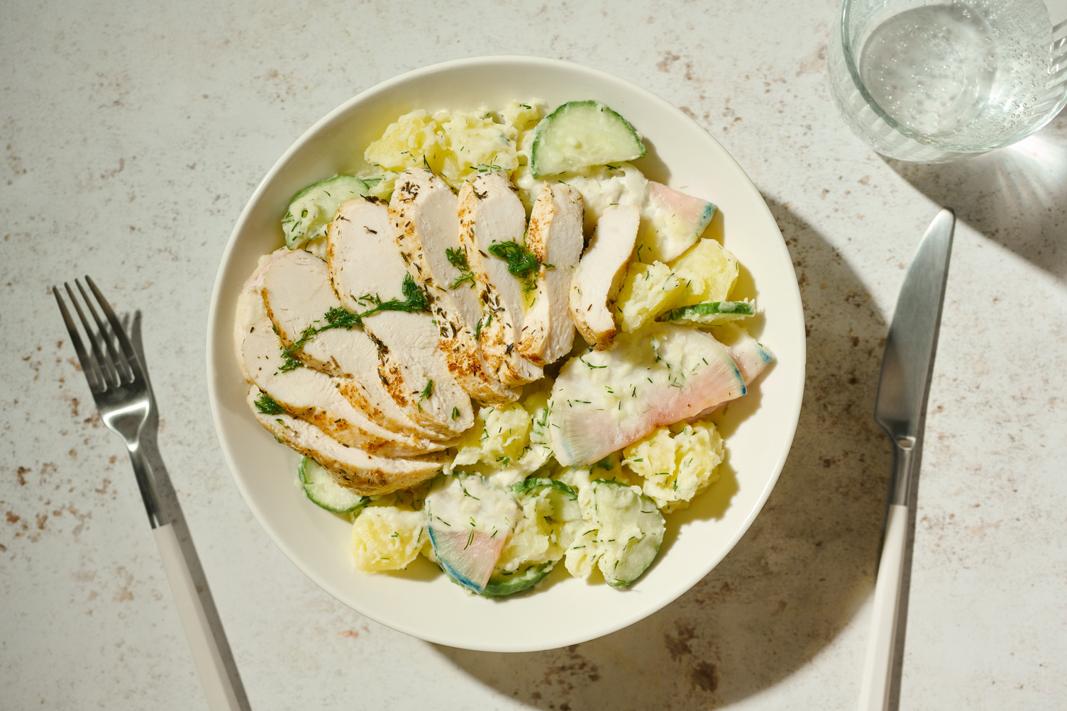 Poulet Label Rouge & salade de radis blue meat