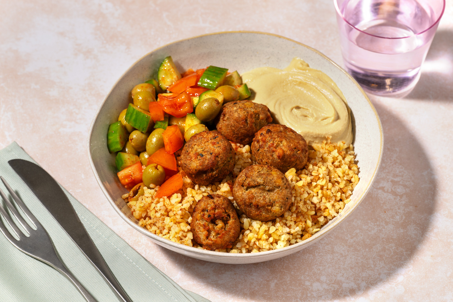 Falafel Buddha Bowl with Irish Chicken