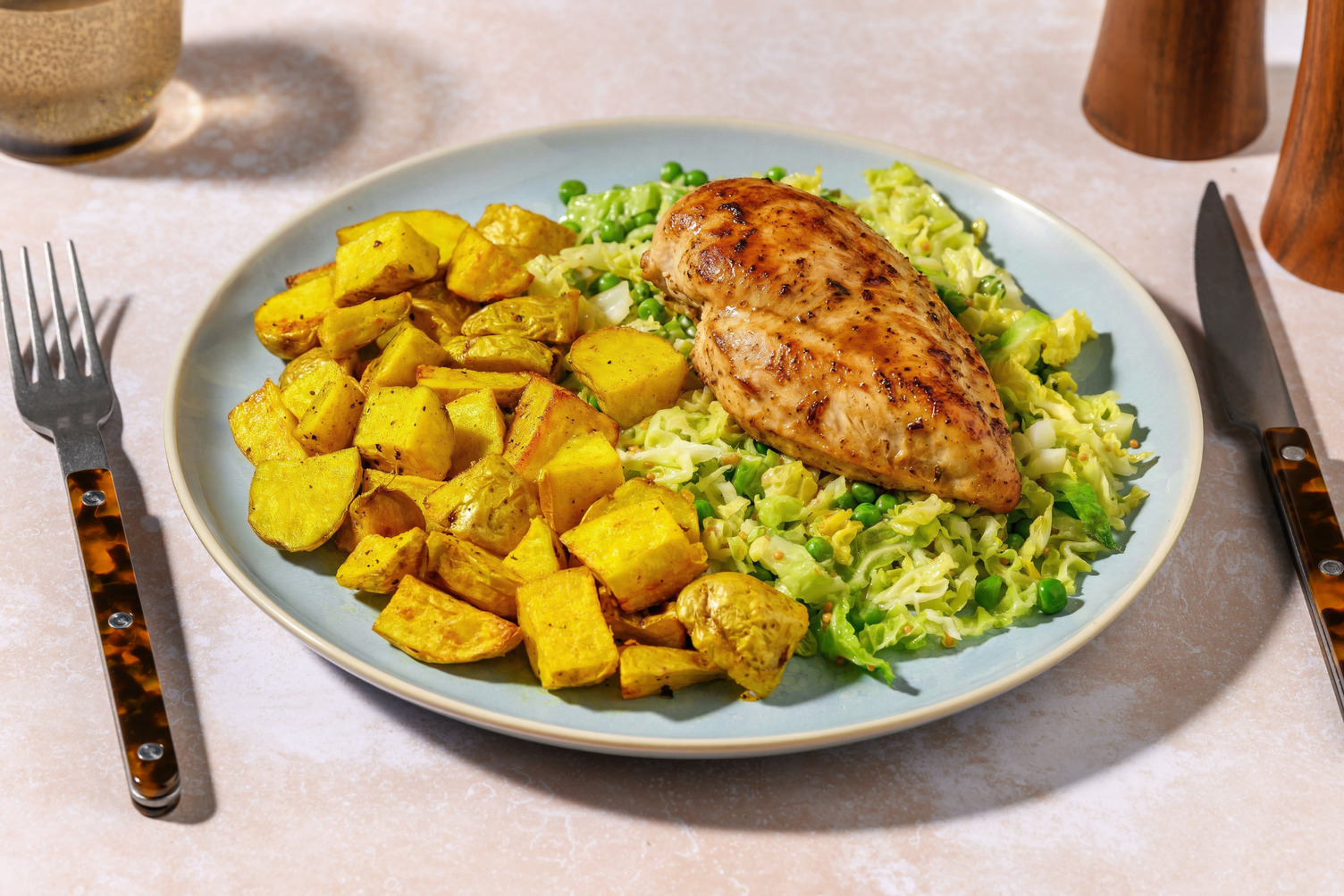 Tamarind Glazed Chicken and Turmeric Roast Potatoes