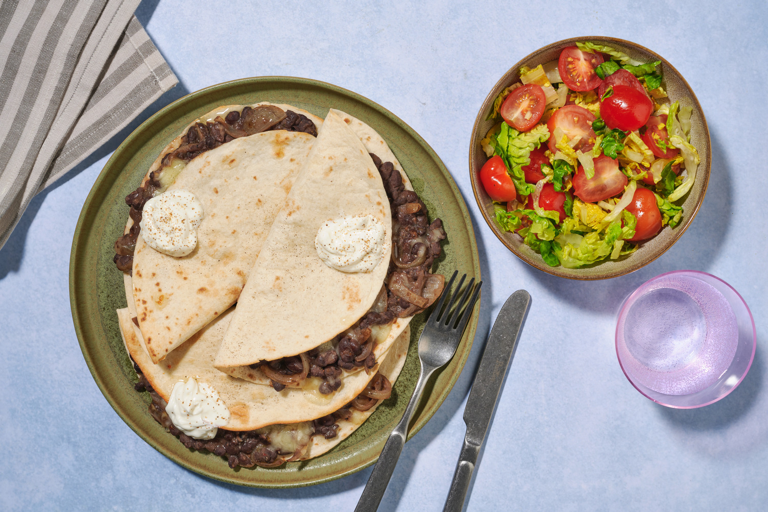 Campfire Style BBQ Bean Quesadillas