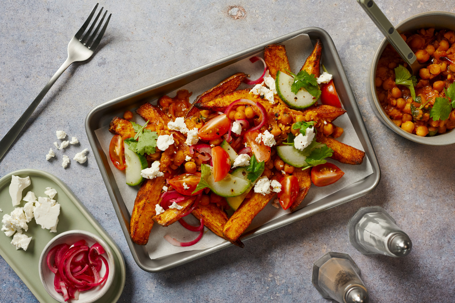 Chana Masala Loaded Paneer Chips