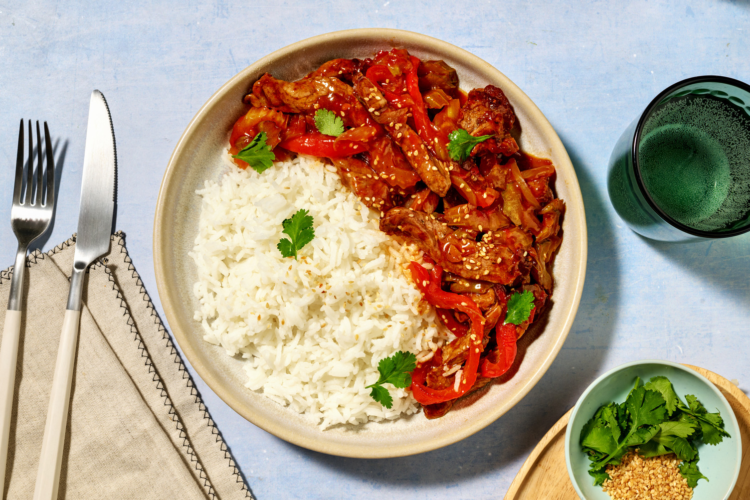 Bœuf & légumes sautés au sésame pour la reprise