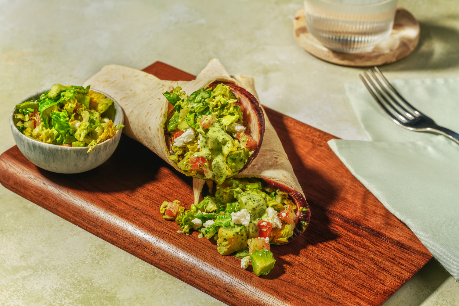 Wraps aux tranches de poulet & green goddess