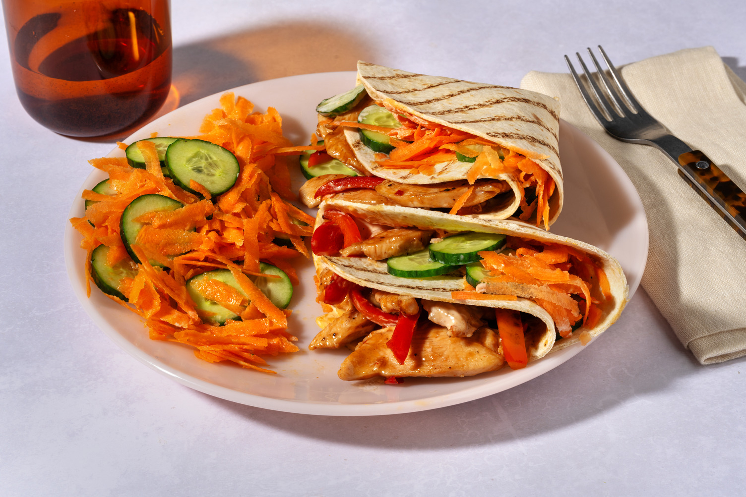 Pocket Wrap : poulet teriyaki & poivrons