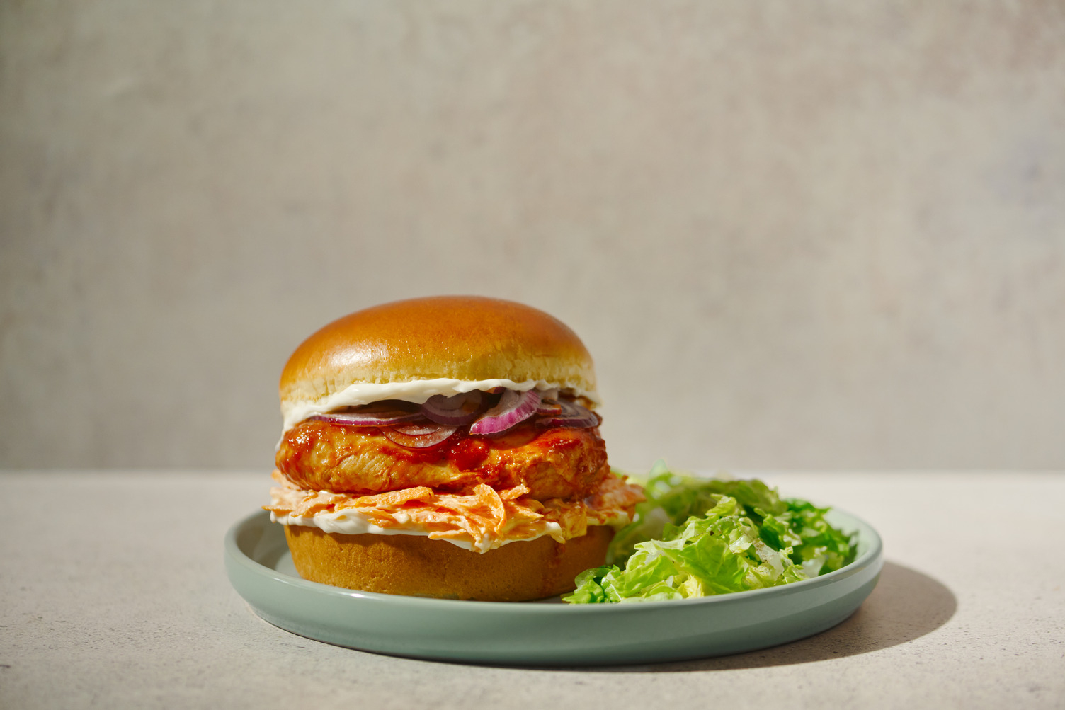 Burger express de poulet Label Rouge aux épices