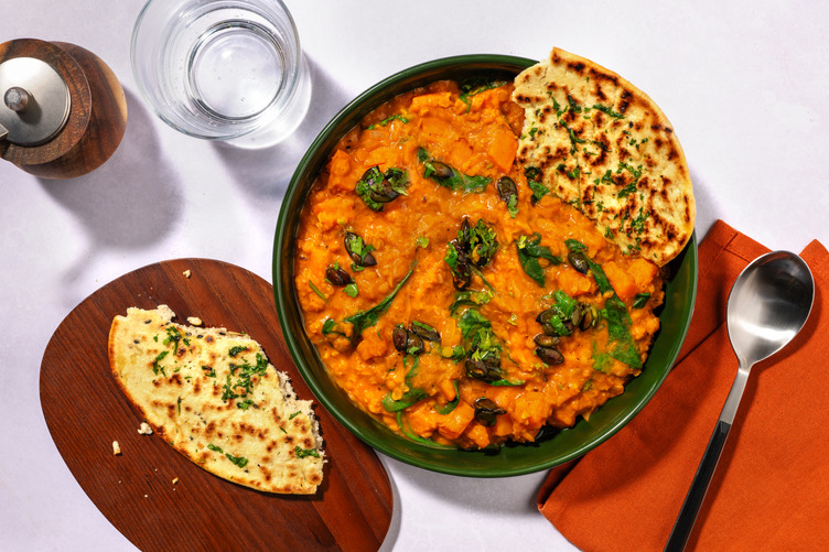 Curry de lentilles corail & épinards