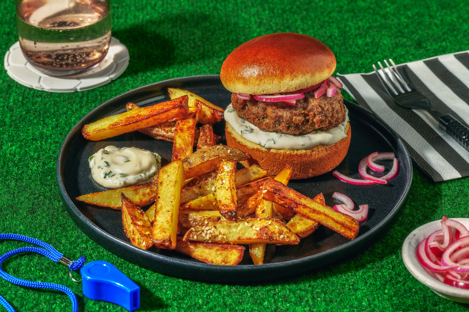 Burger du numéro 10 : bœuf au zaatar & aïoli
