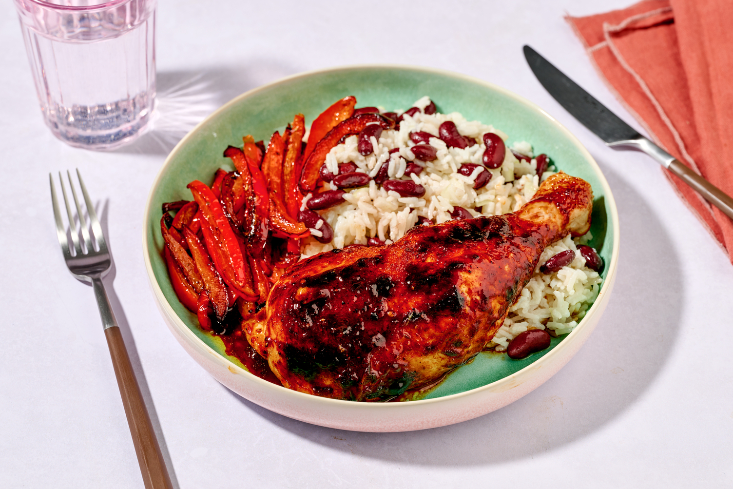Jerk chicken Label Rouge & riz aux haricots