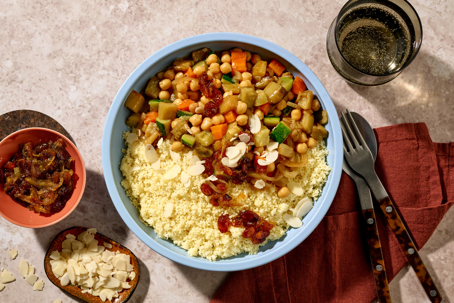 Couscous végétarien & tfaya à la marocaine