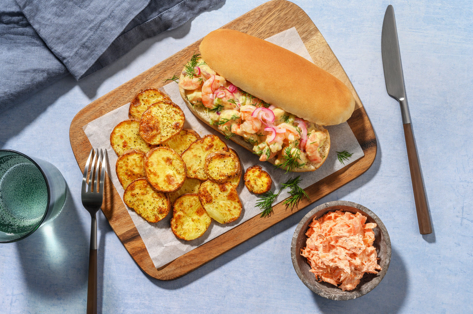 Shrimp rolls & chips