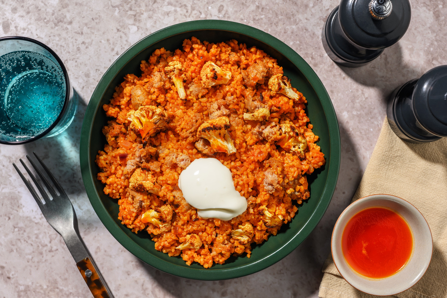 Spicy Chipotle Bowl : boulgour & porc haché