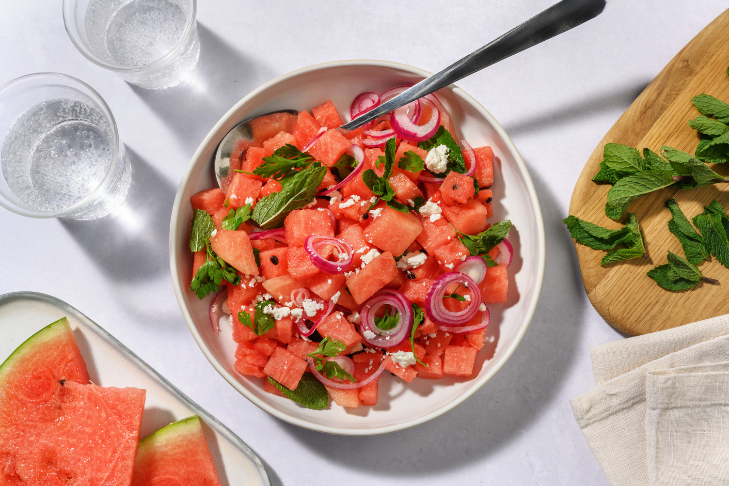 Vibrant Watermelon & Mint Salad 