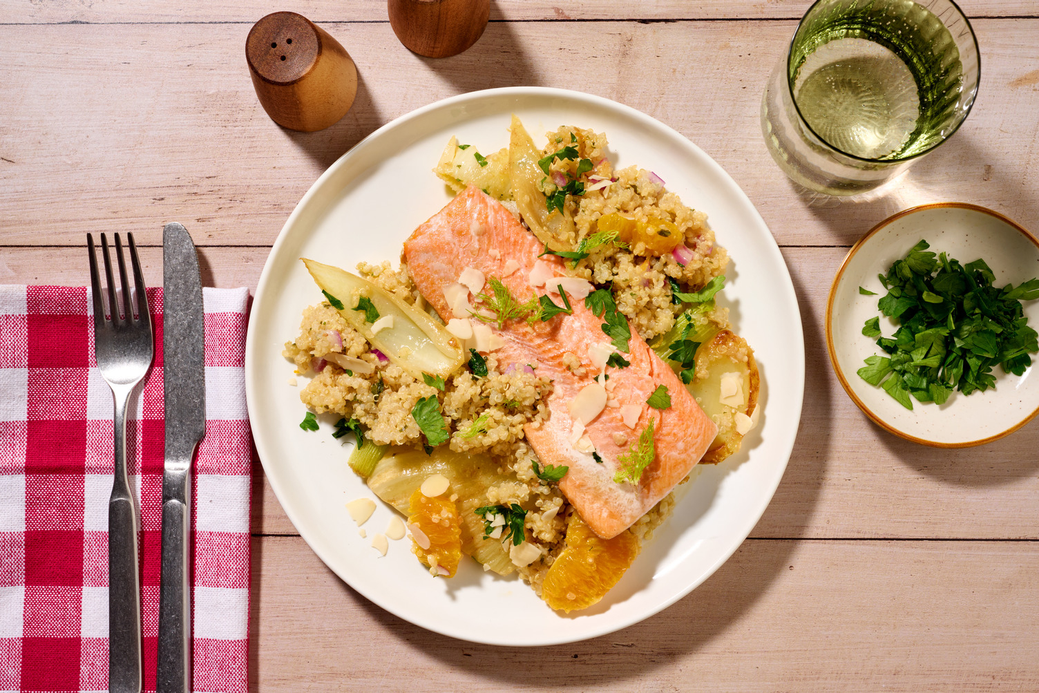 Quinoa, truite & fenouil braisés du comptoir