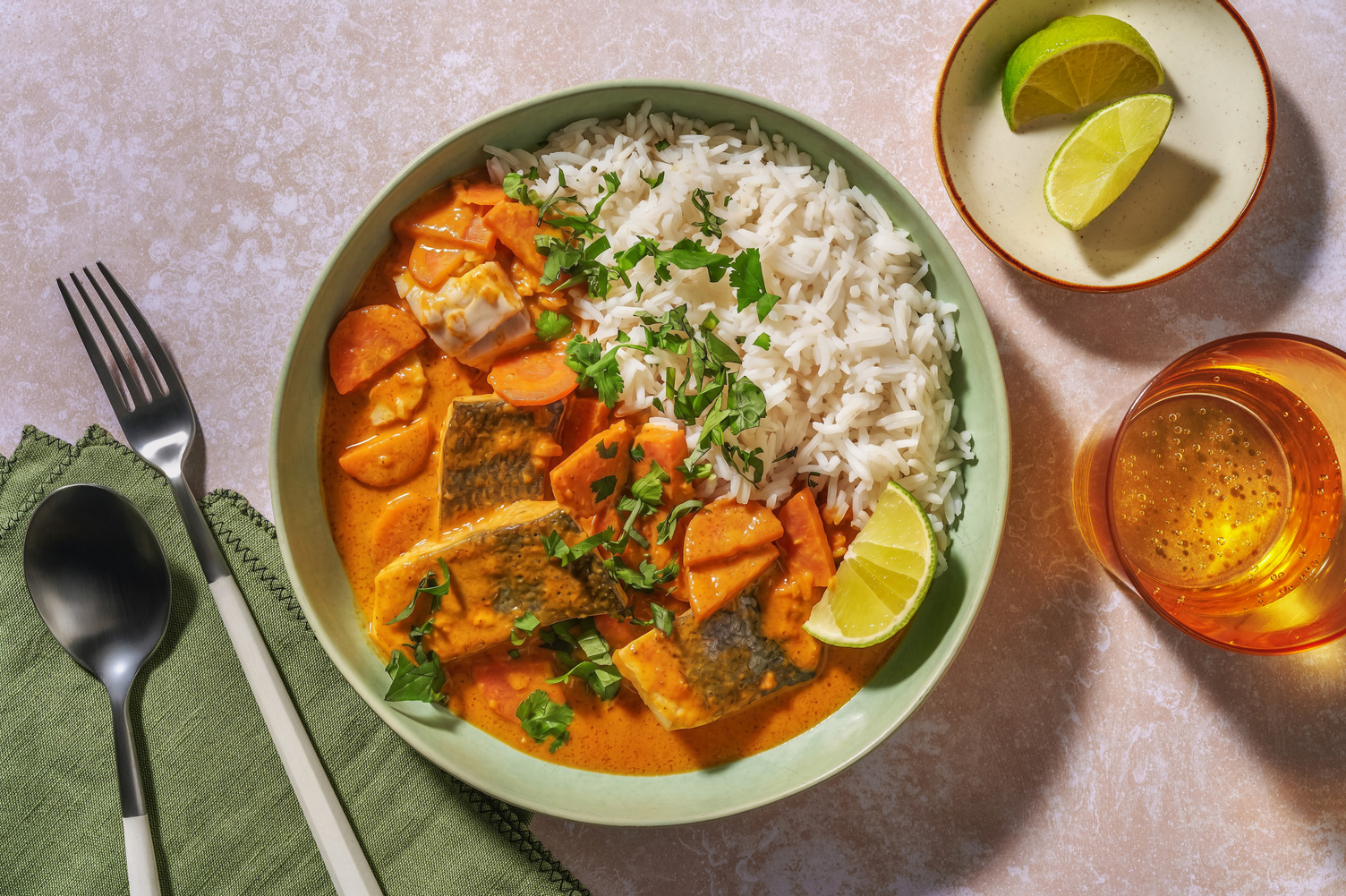Curry rouge façon thaï au baramundi