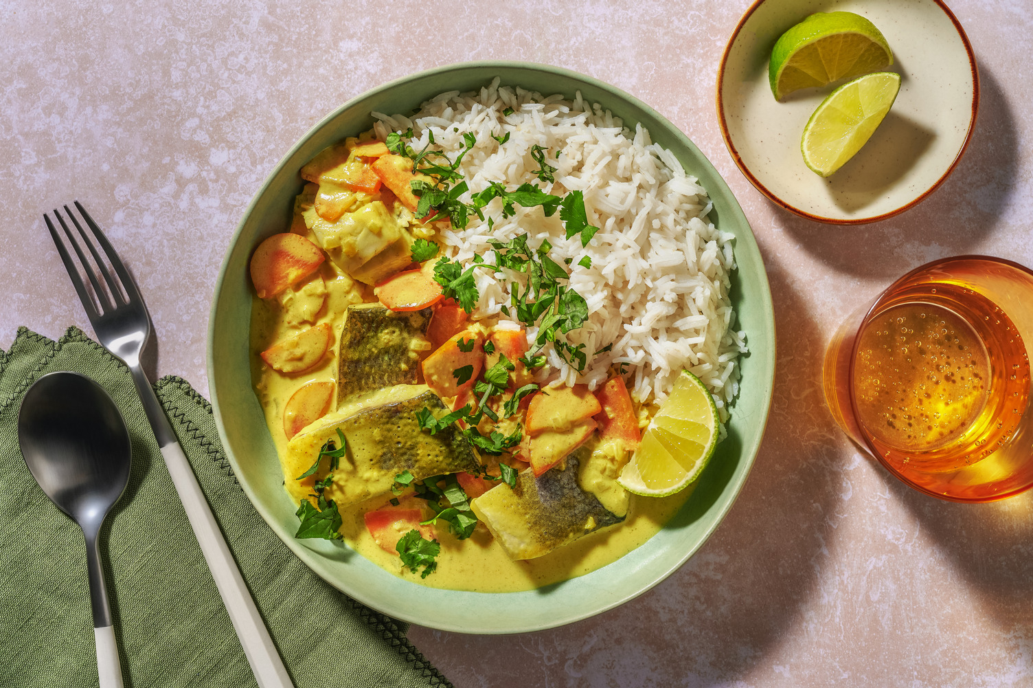 Curry rouge façon thaï au baramundi