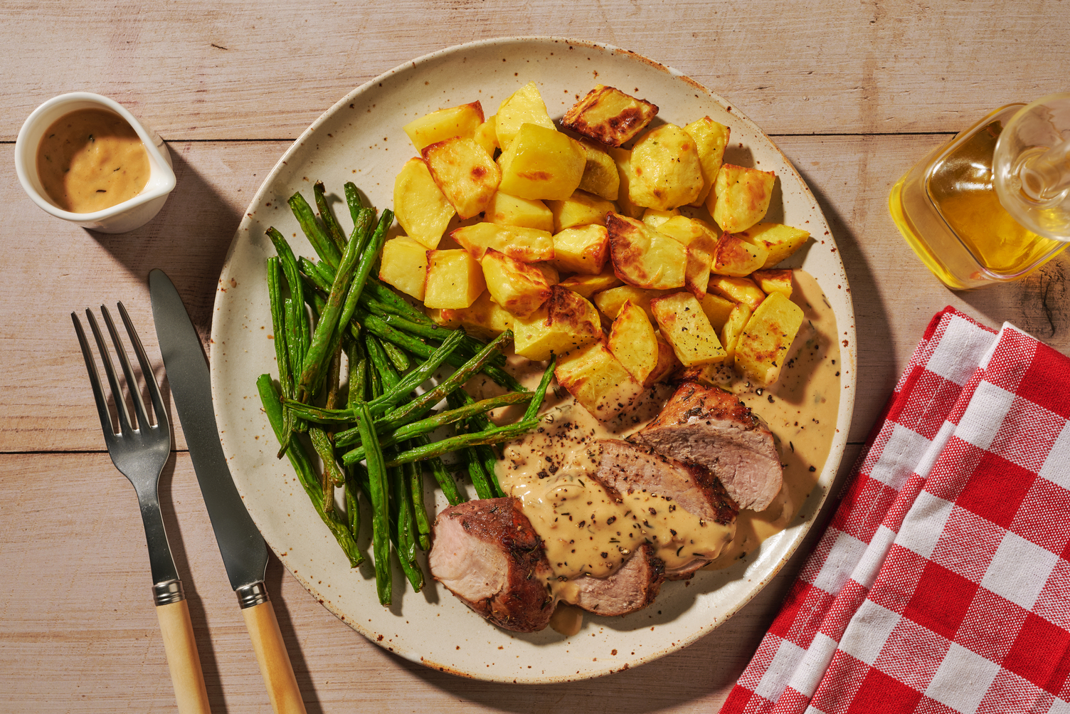 Filet mignon de porc au miel & thym du chef