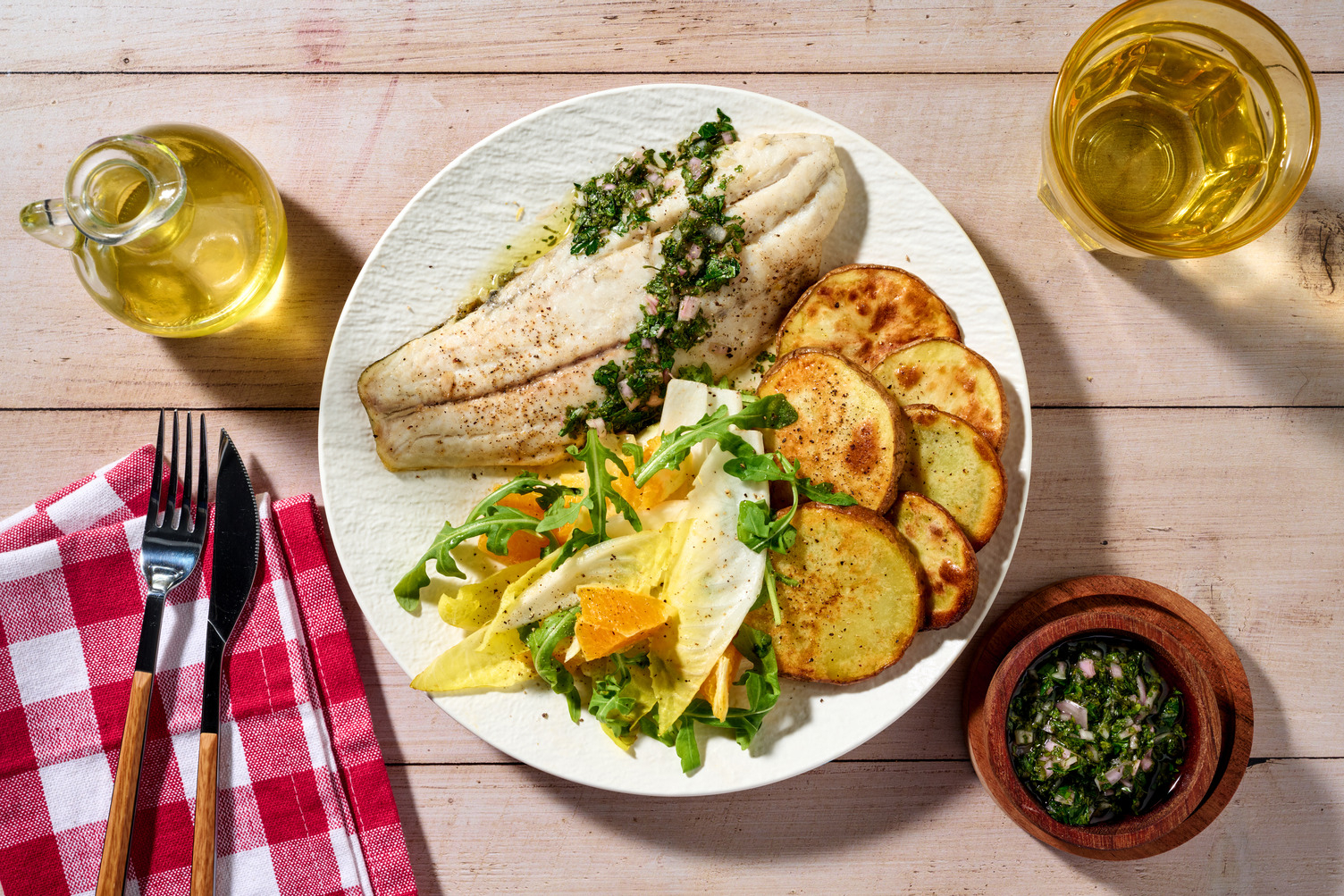 Barramundi & sauce vierge à l'orange du bistro
