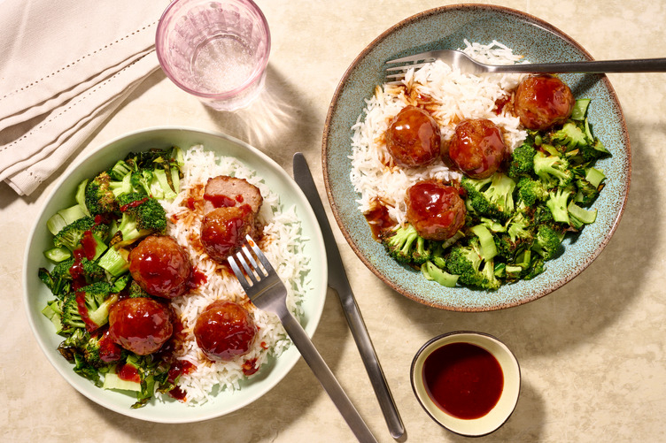 Sticky Chinese Glazed Beef Meatballs