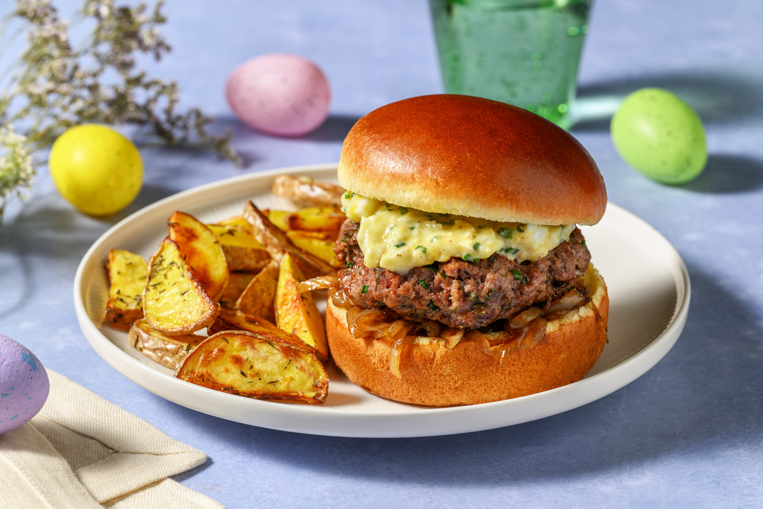 Burger de bœuf & mayo façon œuf mimosa