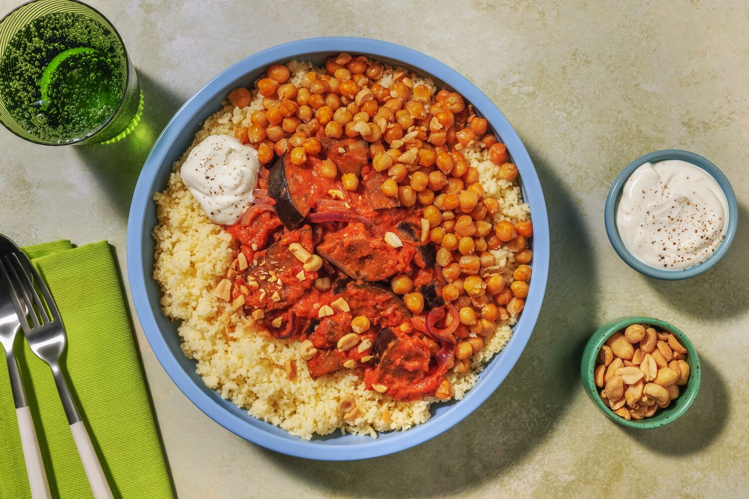 Bowl du Soudan : mijoté d'aubergine & labneh