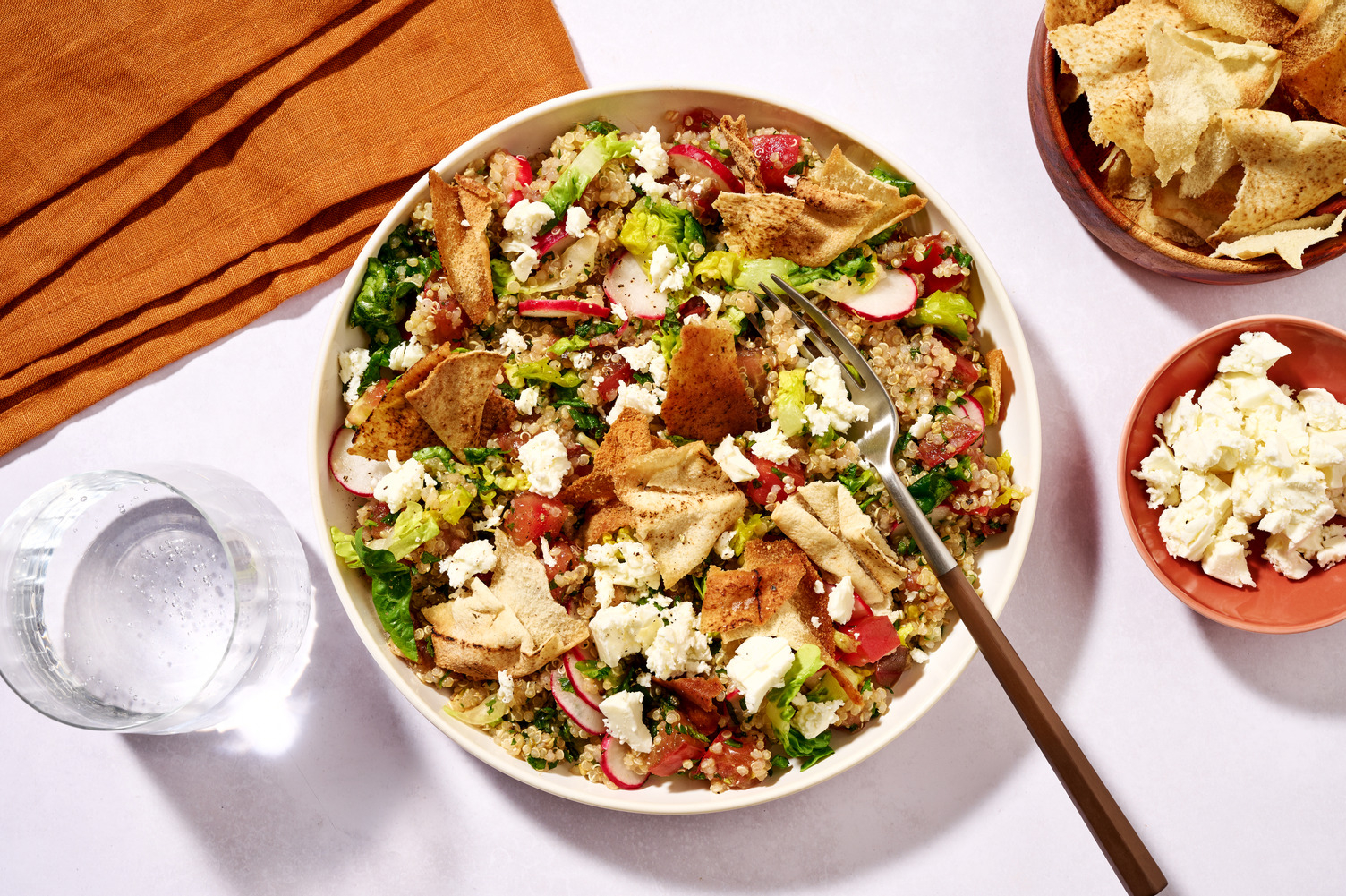 La quasi Fattoush : boulgour & quinoa précuits