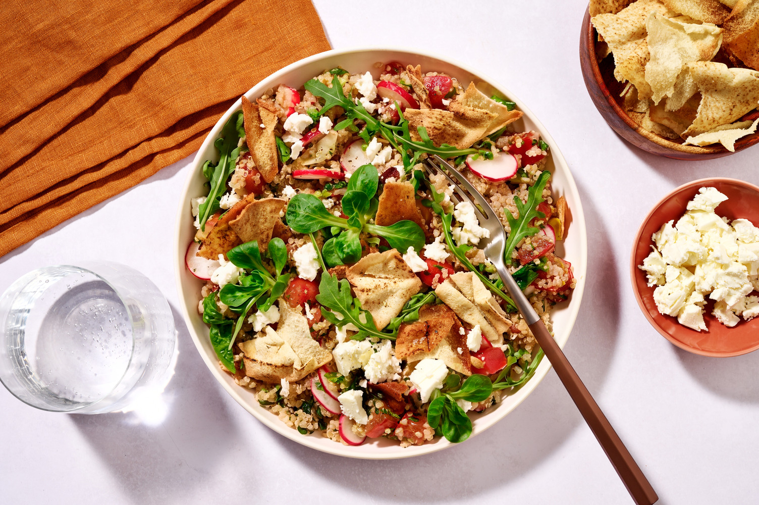 La quasi Fattoush : boulgour & quinoa précuits