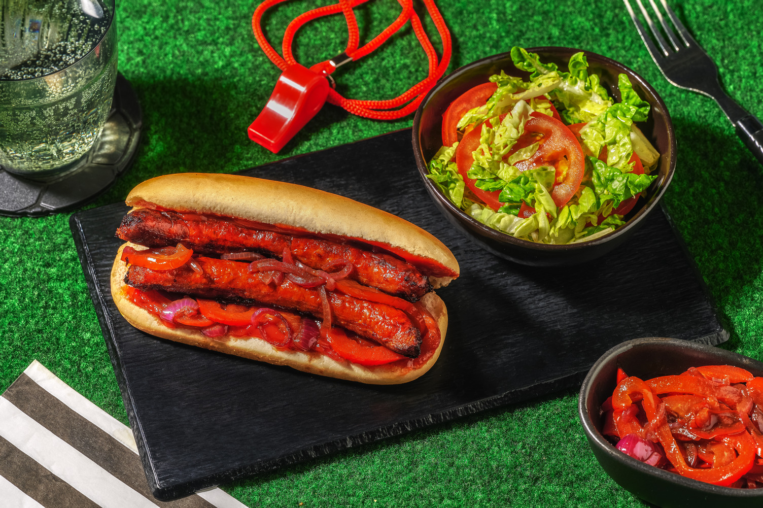 Hot dog de la mi-temps : merguez & ketchup