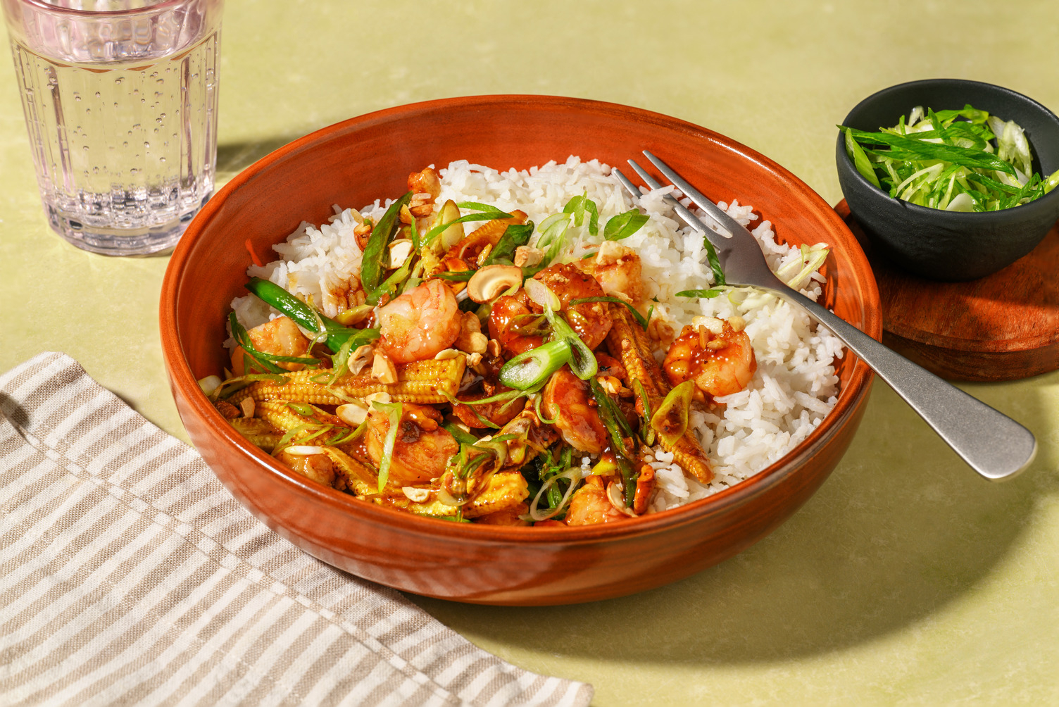 Kung Pao Style Double Prawns and Jasmine Rice
