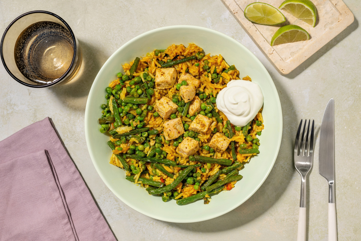 Korma Spiced Chicken Pilaf