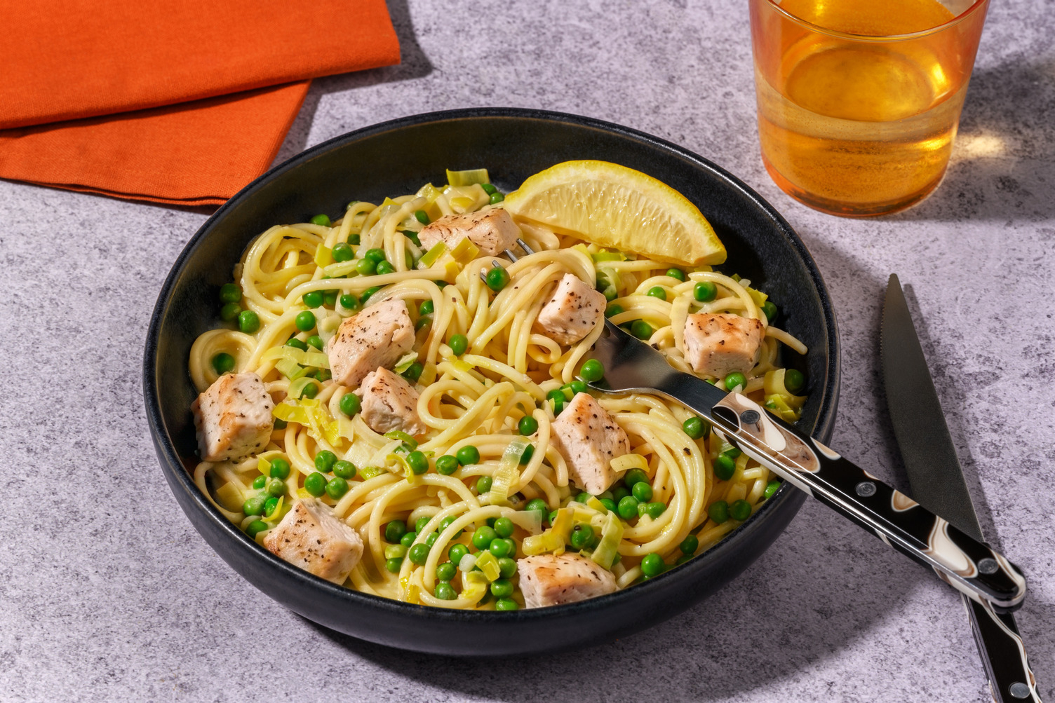Simple Lemon and Chicken Linguine