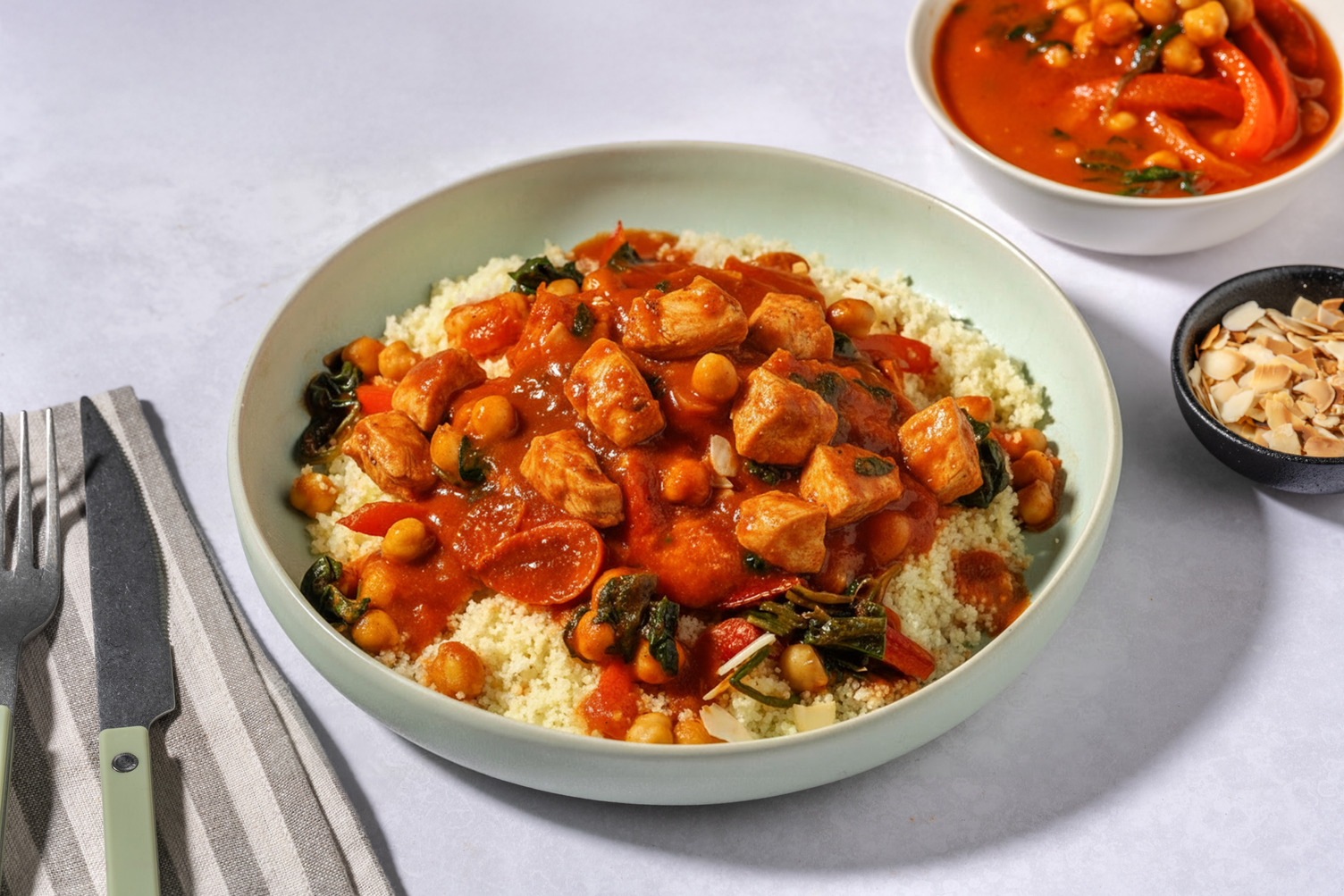 Super Quick Harissa Chicken and Chickpea Tagine