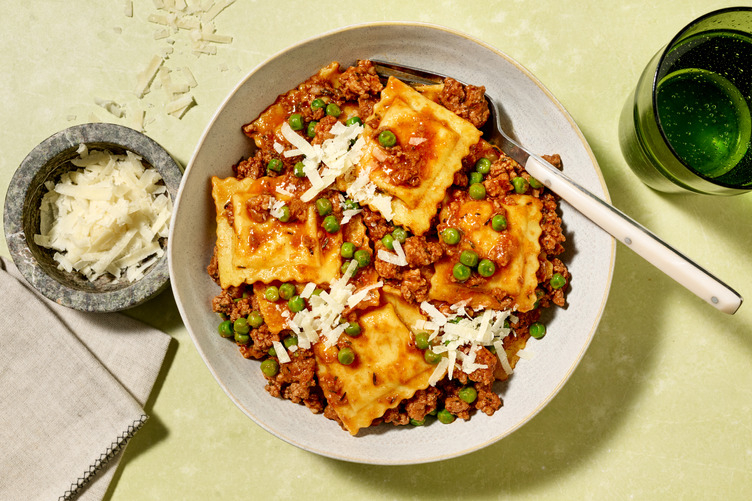 Nduja Ravioli in Rich Turkey Ragu