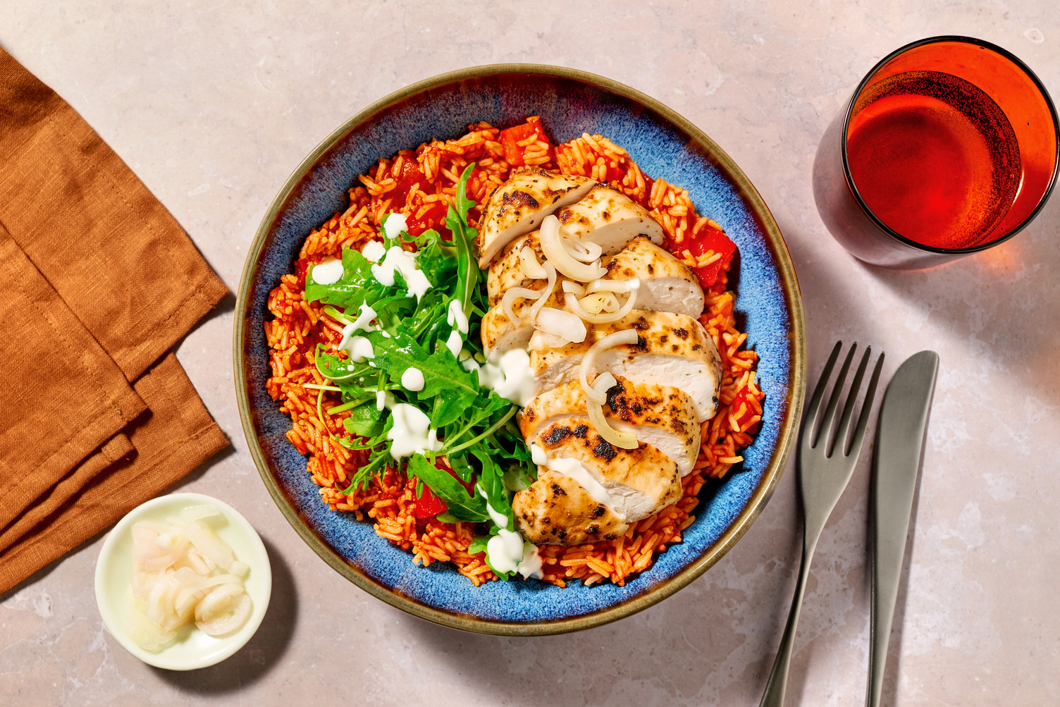 Roasted Chicken on West African Style Spiced Rice