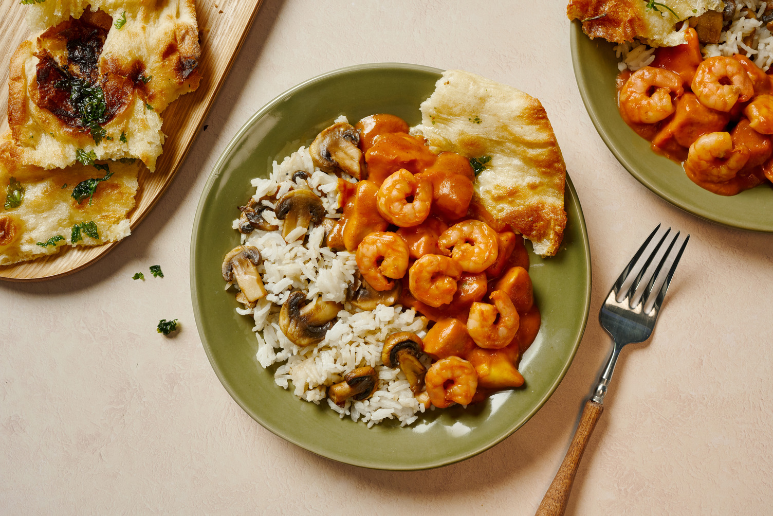 Ultimate Butter Chicken & Prawns and Garlic-Coriander Naan